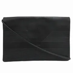 ランバン LANVIN クラッチバッグ セカンドバッグ ショルダー レザー ロゴ 斜め掛け 黒 ブラック /FF 1016 ■GY01のサムネイル
