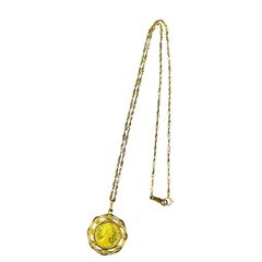 イギリス 1/25oz マン島・キャット金貨 1/25クラウン K24 K18 ネックレス