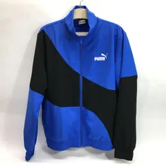 PUMA プーマ ウーブン トラックスーツ ウィンドブレーカー Mサイズ ブルー 青 675747-92 メンズ 24i菊DO