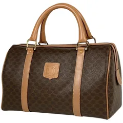 セリーヌ CELINE マカダム柄 ハンドバッグ ミニボストン ハンドバッグ コーティングキャンバス ブラウン レディース 【中古】