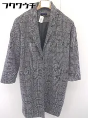 ■ a.g.plus エージープラス チェック 長袖 チェスター コート サイズF グレー系 レディース  【1109300006695】のサムネイル