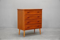 【1960’s北欧ヴィンテージ】チーク材 4段チェスト「Chest of 4 drawers」スウェーデン製 ant478