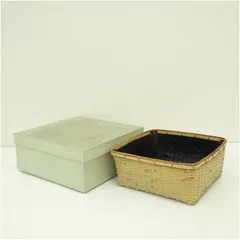 値下げ！茶道具　炭斗　栗田元笠　木箱　共箱　 美品　未使用品 値下げ！茶道具 炭斗 栗田元笠 木箱 共箱 美品 未使用品