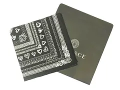 ■新品■未使用■ VERSACE ヴェルサーチ メデューサ シルク100% スカーフ ハンカチーフ レディース ブラック系×ホワイト系 FA7893 のサムネイル