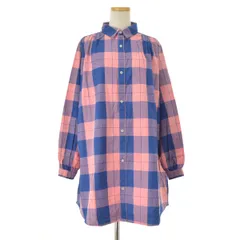 【ICHI】190420 チェック柄シャツ長袖ワンピース