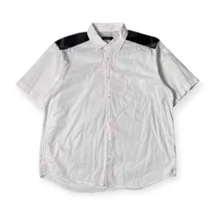 BLACK LABEL CRESTBRIDGE ブラックレーベル クレストブリッジ 切替 メガチェック 半袖シャツ LL/ホワイト系 メンズ 三陽商会