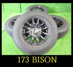 【173】BISONホイール 〇15x6B 6穴 PCD139.7 +44 2021年製 GoodYEAR 195/80R15 107/105 4本 キャラバンなど