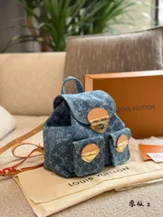 【今日特価】Louis Vuitton モノグラムデニム ブルー トートバッグ-WTO輸入