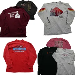古着卸 まとめ売り ～90s オールド USA製 シングル 長袖Tシャツ 8枚セット (メンズ Ｓ /Ｍ ) アームロゴ ジャンスポ 中古 古着 NA9816