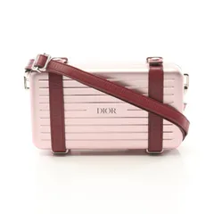 ディオール Dior ショルダーバッグ Christian Dior × RIMOWA パーソナル クラッチバッグ ピンク/ワインレッド レザー ×RIMOWA パーソナル ショルダーバッグ レディースのサムネイル