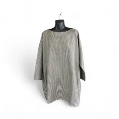 ババグーリ☆21年春☆手紬手織りコットンリネンストライプJK☆Ⅼ☆美品です