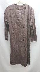 ◇ CIAOPANIC マルチ柄 おしゃれ シャツ 長袖 ロング ワンピース サイズ表記なし M相当 ブラウン系 レディース E  【1303020003136】