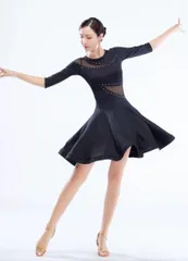 新品 未使用  新作 ストーン付きラテン練習着★かっこいいワンピース 社交ダンスドレス ラテンダンス衣装 レッスンウェア ステージ衣装