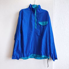 エルエルビーン LLBEAN ウィンドブレイカー アウター ハーフジップ 薄手 アジャスター ヴィンテージ ビンテージ vintage 80s 90s 山タグ アメリカ製 シャカシャカ  小さめ ブルー