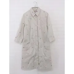 ◇ Arnold Palmer アーノルドパーマー ロゴ 長袖 ミニ シャツ ワンピース サイズ 2 ベージュ グリーン レディース  【中古】 【1203220000280】のサムネイル