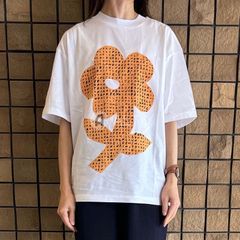 ☆2024春夏新作☆MARNI マルニ THJET49P03 USCW19 FWW01 ホワイト フラワープリント ロゴ Tシャツ カットソー 半袖 レディース