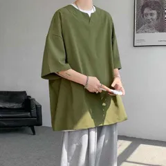 種類49：5XL/G：T10029-ライトグリーン  メンズ ファッション 服 男性用 オシャレ シンプル 大人 かっこいい 大きいサイズ ストリート 紳士服 リネン 半袖 T シャツ 夏 し通気性 綿 麻 速乾 Vネック