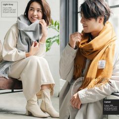 【6/5までフォロワー限定100円クーポン有】Emmitoful エミトフル ストール カシミヤ 100% 大判 200cm×70cm ギフトボックス無料 カシミア 無地 単色 レディース メンズ 大判 厚手