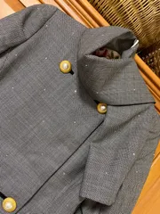 ワンピース　黒x白　キラキラ付　パーティ二次会