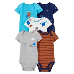 ベビー 半袖 ボディスーツ 肌着 5枚セット 60 70 80 90 95 【bss-54】