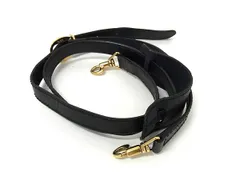 GUCCI グッチ レザー バッグ用 ショルダーストラップ 斜め掛け レディース メンズ ブラック系 BS0529