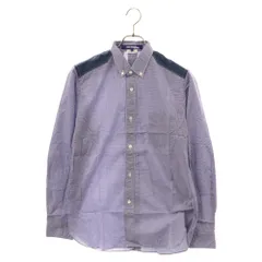 JUNYA WATANABE COMME des GARCONS (ジュンヤワタナベ コムデギャルソン) AD2016 総柄 ヨーク切替 長袖 ワークシャツ WR-B028 ブルーのサムネイル