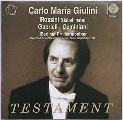 【中古】CARLO MARIA GIULINI カルロ・マリア・ジュリーニ　／　ROSSINI,  GABRIELI,  GEMINIANI〔輸入盤CD〕