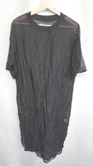 ◇ ⊂ CIAOPANIC チャオパニック シアー 半袖 ロング ワンピース サイズ1 ブラック レディース E  【1409240043706】