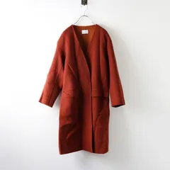 定価6.3万 スティーブンアラン Steven Alan REVER SEWING COAT ノーカラーウールコート F/■ブラウン ガウン ローブ【2400014290295】のサムネイル