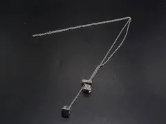 NINA RICCI ニナリッチ ラインストーン ロング ネックレス ペンダント アクセサリー レディース シルバー系 DH4159