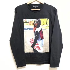 (^w^)b in the attic インジアティック スケーター 美女 長袖 Tシャツ ロンT 黒 ブラック フォトプリント おしゃれ 古着 着回し カジュアル ラフ FROM YOUR SELF 紳士 メンズ サイズL