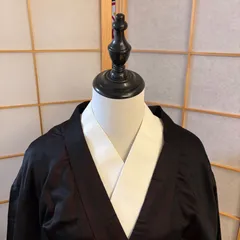 道行　ポリエステル　コート　光沢　黒　着物