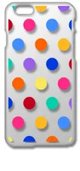 【新品未使用】iPhone6 Plus / 6s Plus アイフォン6sプラス クリア ハードケース ドット柄 水玉 (マルチカラー) スマホケース カバー cl-iphone6plus-dotsmall-10