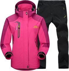 アウトドア ジャケット 登山服 ハイキング レインウェア 多機能 登山用 レインコート( ピンク,  XL)
