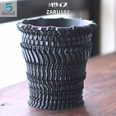 3Dプリント鉢 3Dプリンター鉢 作家鉢 植木鉢 Green5【ZARU102M】120mm