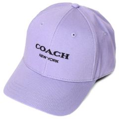 コーチ 帽子 COACH コットン シグネチャー ベースボール ハット ワンポイント ロゴ キャップ 帽子 ライトバイオレット CH409