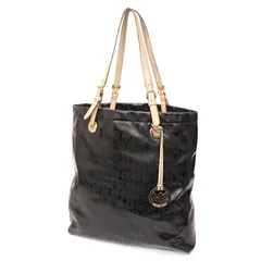 マイケル コース トートバッグ ハンドバッグ ワンショルダーバッグ ビジネスバッグ A4 PC MK柄 縦型バッグ パンチング チャーム付き レザー 本革 PVC 黒 ブラック black ベージュ ナチュラル MICHAEL KORS