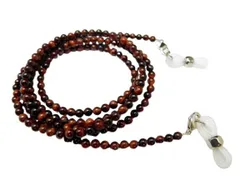 天然石 メガネチェーン レッドタイガーアイ2A 4mm玉メガネチェーン パワーストーン 天然石 メガネチェーン レディース マスクチェーン マスクストラップ メガネストラップ ネックレス 眼鏡チェーン グラスコード