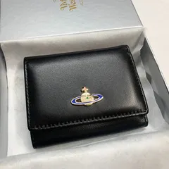 未使用に近い 付属品完備 ヴィヴィアンウエストウッド 折り財布 L字 ブラック brandeal_0217h1193