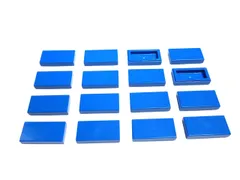 レゴ★未使用！青色の１×２タイル１６点セット