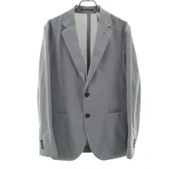 GREEN LABEL RELAXING UNITED ARROWS グリーンレーベルリラクシング ユナイテッドアローズ ACTIVE PLUS ハウンドトゥース柄 テーラードジャケット 44 グレー 千鳥格子 アンコン メンズ 古着