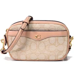 コーチ バッグ COACH シグネチャージャガード カーフレザー アイビー ロゴ 3way ショルダー 斜め掛け クラッチ ウエスト ヒップ バッグ ライトカーキ×ビーチウッド 38687