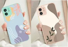 Iphone7/8/SE iphone11 iphone11Pro リーフ くすみカラー iphoneケース 葉っぱ シンプル ソフト クリア 韓国 iphoneカバー スマホケース スマホカバー