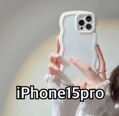 ウェーブケースiPhone15proホワイトカバー新品未使用