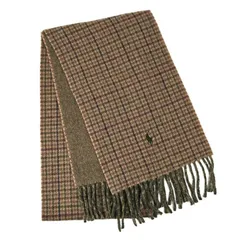 ポロ ラルフローレン POLO RALPH LAUREN マフラー リバーシブル チェック柄 メンズ レディース 男女兼用 オリーブチェック PC0945 303