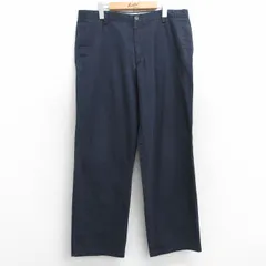 W37/古着 ドッカーズ パンツ メンズ ワンポイントロゴ コットン 紺 ネイビー 25aug13 中古 ボトムス ロング