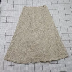 ◇ ⊂ Chelsar チェルサー 編み込み模様 ロング マーメイド 網目マーメードスカート サイズM ベージュ系 レディース E  【1508260032384】