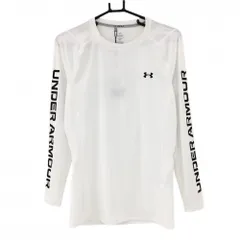 【新品】アンダーアーマー インナーシャツ 白×黒 袖ロゴ  メンズ L/G/G ゴルフウェア UNDER ARMOUR