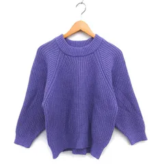 スローブ イエナ SLOBE IENA  ラグランスリーブ ニット セーター リブ ウール ゆったり 長袖 紫 パープル /NT29