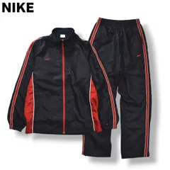 【定番】 ナイキ NIKE ウィンド ウェア セットアップ 上下 裏地 メッシュ ラグランスリーブ M／S ネイビー x レッド スポーツ カジュアル ウェア メンズ